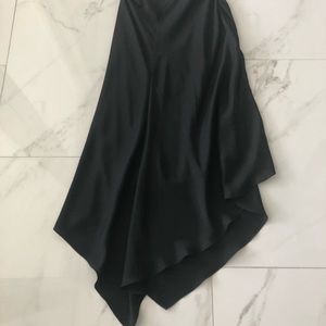 Keepsake the Label Asymmetrical Satin Midi Skirt